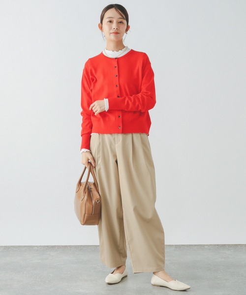 GLOBAL WORK（グローバルワーク）の「Beauteeメローリブ長袖/147624（Tシャツ/カットソー・レディース・ブラック×ホワイト/ブラック/オフホワイト/ライトグレー・MEDIUM/LARGE）」の5枚目の写真