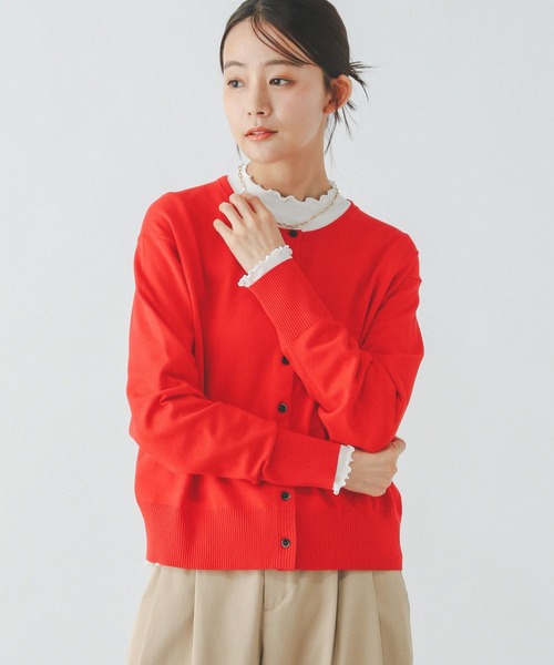 GLOBAL WORK（グローバルワーク）の「Beauteeメローリブ長袖/147624（Tシャツ/カットソー・レディース・ブラック×ホワイト/ブラック/オフホワイト/ライトグレー・MEDIUM/LARGE）」の8枚目の写真