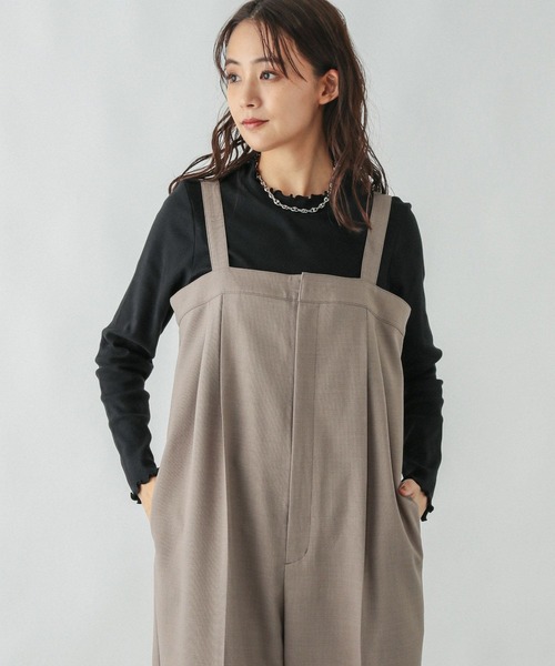 GLOBAL WORK（グローバルワーク）の「Beauteeメローリブ長袖/147624（Tシャツ/カットソー・レディース・ブラック×ホワイト/ブラック/オフホワイト/ライトグレー・MEDIUM/LARGE）」の14枚目の写真