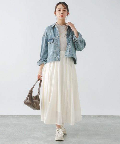 GLOBAL WORK（グローバルワーク）の「Beauteeメローリブ長袖/147624（Tシャツ/カットソー・レディース・ブラック×ホワイト/ブラック/オフホワイト/ライトグレー・MEDIUM/LARGE）」の18枚目の写真