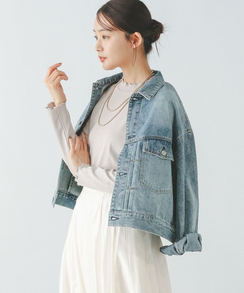 GLOBAL WORK（グローバルワーク）の「Beauteeメローリブ長袖/147624（Tシャツ/カットソー・レディース・ブラック×ホワイト/ブラック/オフホワイト/ライトグレー・MEDIUM/LARGE）」の19枚目の写真