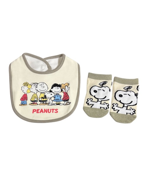 PEANUTS(ピーナッツ)の「【 PEANUTS 】 スヌーピー ベビーセット 25S2(スタイ/よだれかけ・キッズ・その他1/その他2/その他3・FREE)」の2枚目の写真