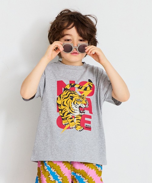 Life Support Products（ライフサポートプロダクツ）の「半袖プリントT（Tシャツ/カットソー・キッズ・ライトピンク/レッド/ブルー/マスタード/チャコール/オフホワイト/杢グレー/ライトブラウン/カーキ/ライトブルー・100/90/80/95/150/140/130/120/110）」の3枚目の写真