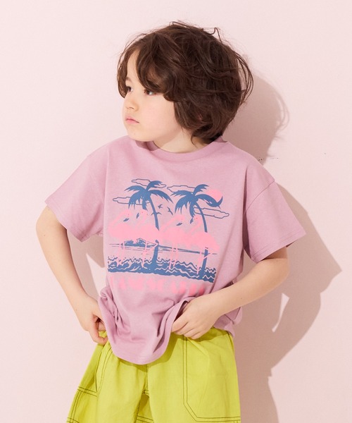 Life Support Products（ライフサポートプロダクツ）の「半袖プリントT（Tシャツ/カットソー・キッズ・ライトピンク/レッド/ブルー/マスタード/チャコール/オフホワイト/杢グレー/ライトブラウン/カーキ/ライトブルー・100/90/80/95/150/140/130/120/110）」の10枚目の写真