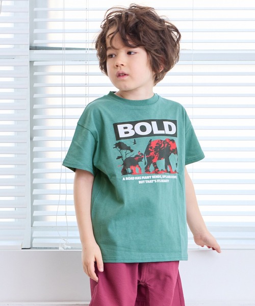 Life Support Products（ライフサポートプロダクツ）の「半袖プリントT（Tシャツ/カットソー・キッズ・ライトピンク/レッド/ブルー/マスタード/チャコール/オフホワイト/杢グレー/ライトブラウン/カーキ/ライトブルー・100/90/80/95/150/140/130/120/110）」の6枚目の写真