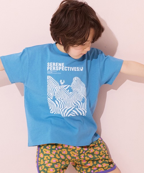 Life Support Products（ライフサポートプロダクツ）の「半袖プリントT（Tシャツ/カットソー・キッズ・ライトピンク/レッド/ブルー/マスタード/チャコール/オフホワイト/杢グレー/ライトブラウン/カーキ/ライトブルー・100/90/80/95/150/140/130/120/110）」の7枚目の写真