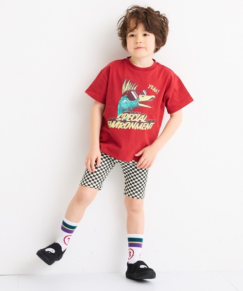 Life Support Products（ライフサポートプロダクツ）の「半袖プリントT（Tシャツ/カットソー・キッズ・ライトピンク/レッド/ブルー/マスタード/チャコール/オフホワイト/杢グレー/ライトブラウン/カーキ/ライトブルー・100/90/80/95/150/140/130/120/110）」の21枚目の写真