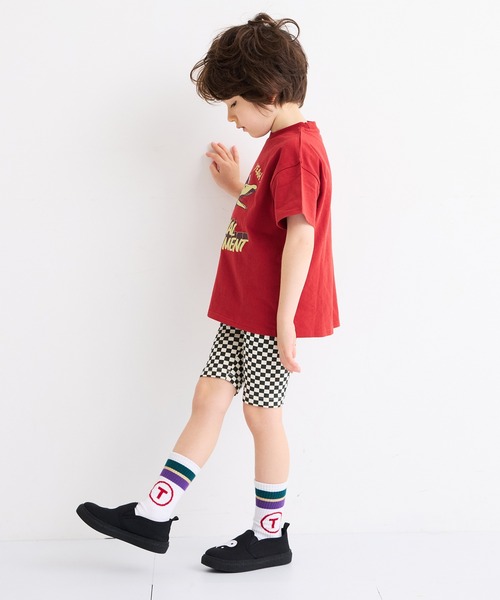 Life Support Products（ライフサポートプロダクツ）の「半袖プリントT（Tシャツ/カットソー・キッズ・ライトピンク/レッド/ブルー/マスタード/チャコール/オフホワイト/杢グレー/ライトブラウン/カーキ/ライトブルー・100/90/80/95/150/140/130/120/110）」の20枚目の写真