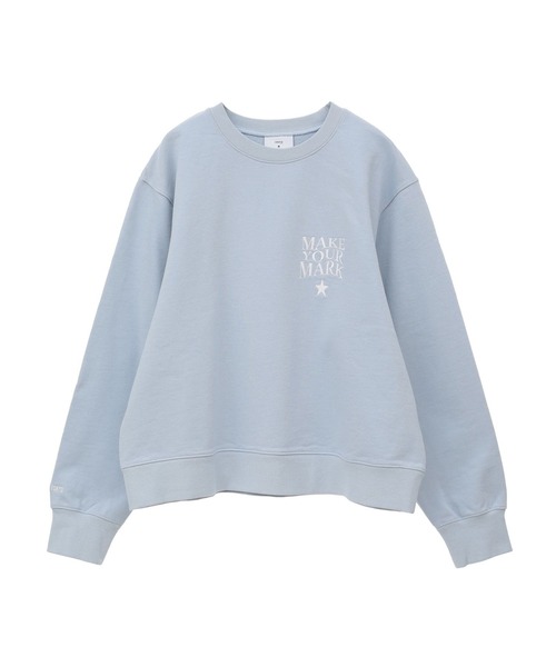 CONVERSE TOKYO(コンバーストウキョウ)の「ONEPOINT LOGO EMBROIDERY SWEAT(スウェット・レディース・ホワイト/チャコールグレー/パープル/サックスブルー・FREE)」の12枚目の写真