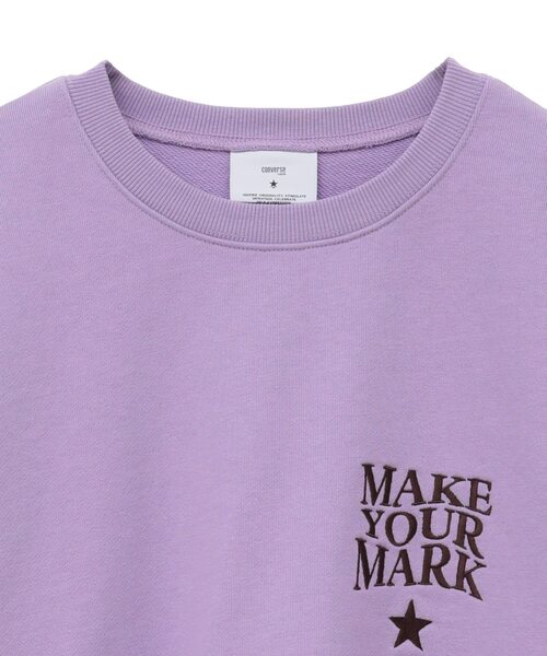 CONVERSE TOKYO(コンバーストウキョウ)の「ONEPOINT LOGO EMBROIDERY SWEAT(スウェット・レディース・ホワイト/チャコールグレー/パープル/サックスブルー・FREE)」の14枚目の写真