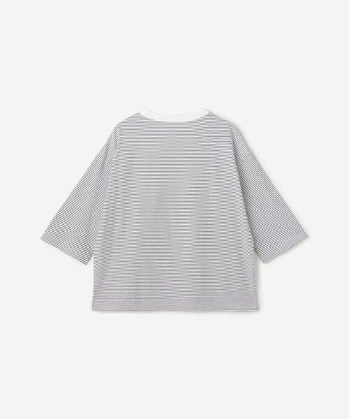 handvaerk（ハンドバーク）の「handvaerk | 60/2 ボトルネックTシャツ STRIPE WOMEN（Tシャツ/カットソー・レディース・ホワイト系その他・S）」の2枚目の写真