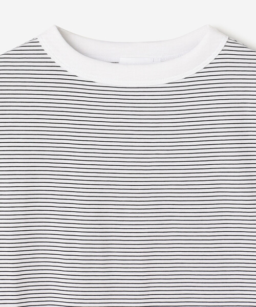 handvaerk（ハンドバーク）の「handvaerk | 60/2 ボトルネックTシャツ STRIPE WOMEN（Tシャツ/カットソー・レディース・ホワイト系その他・S）」の3枚目の写真