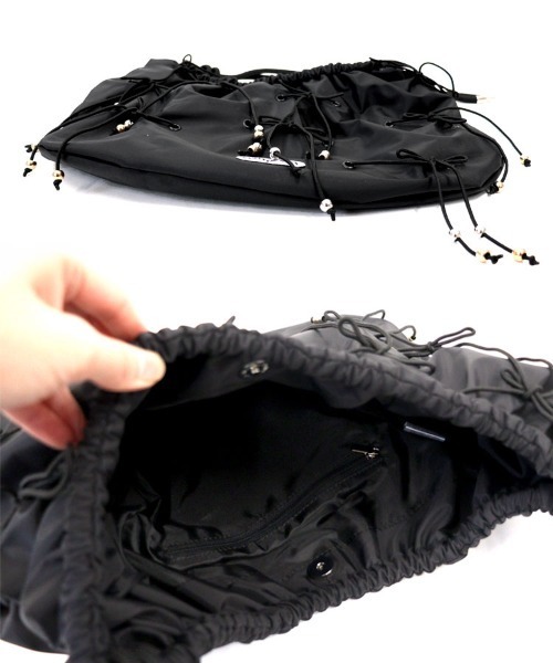 OUTDOOR PRODUCTS（アウトドアプロダクツ）の「【OUTDOOR PRODUCTS】リボンショルダーバッグ[151106]（ショルダーバッグ・レディース・アイボリー/ブラック/ベージュ・F）」の14枚目の写真