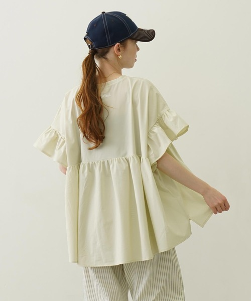 Ocean Pacific（オーシャンパシフィック）の「MILKFED. × OP RUFFLE TUNIC（ラッシュガード・レディース・ブラック/ベージュ/ホワイト・ONE SIZE）」の5枚目の写真