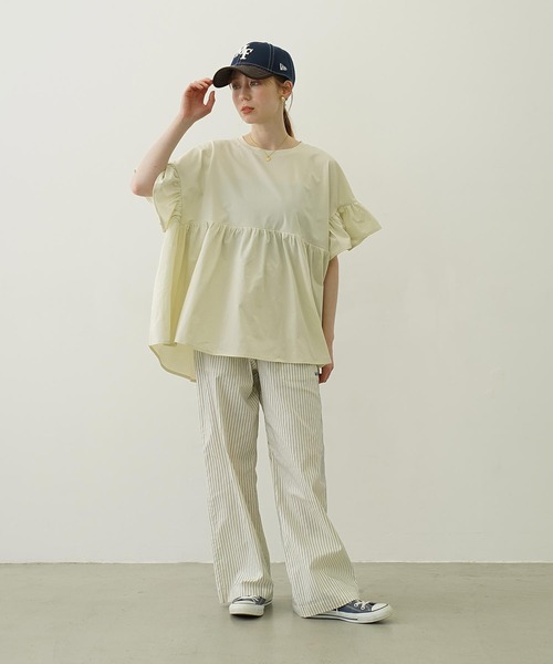 Ocean Pacific（オーシャンパシフィック）の「MILKFED. × OP RUFFLE TUNIC（ラッシュガード・レディース・ブラック/ベージュ/ホワイト・ONE SIZE）」の11枚目の写真