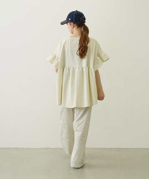 Ocean Pacific（オーシャンパシフィック）の「MILKFED. × OP RUFFLE TUNIC（ラッシュガード・レディース・ブラック/ベージュ/ホワイト・ONE SIZE）」の14枚目の写真