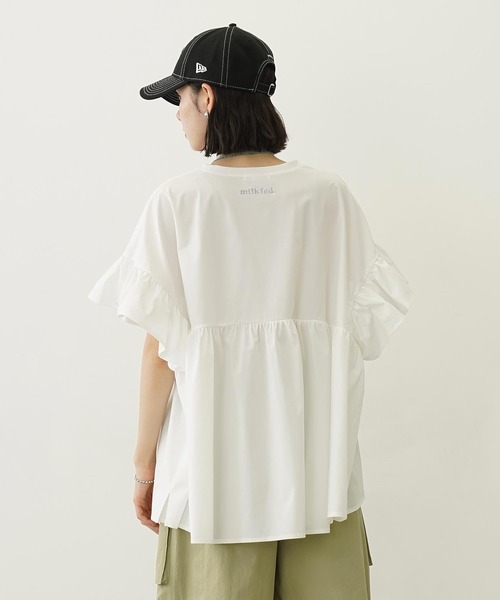 Ocean Pacific（オーシャンパシフィック）の「MILKFED. × OP RUFFLE TUNIC（ラッシュガード・レディース・ブラック/ベージュ/ホワイト・ONE SIZE）」の16枚目の写真