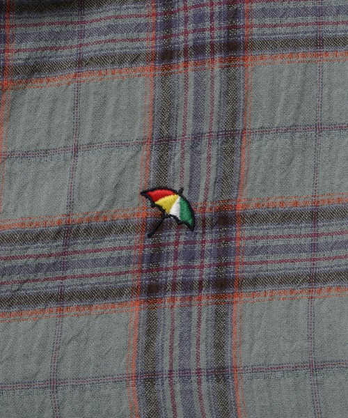 Arnold Palmer（アーノルドパーマー）の「スキッパー チェック 7分袖 ブラウス（シャツ/ブラウス・レディース・アイボリー/モスグリーン/ネイビー・S/M/L）」の14枚目の写真