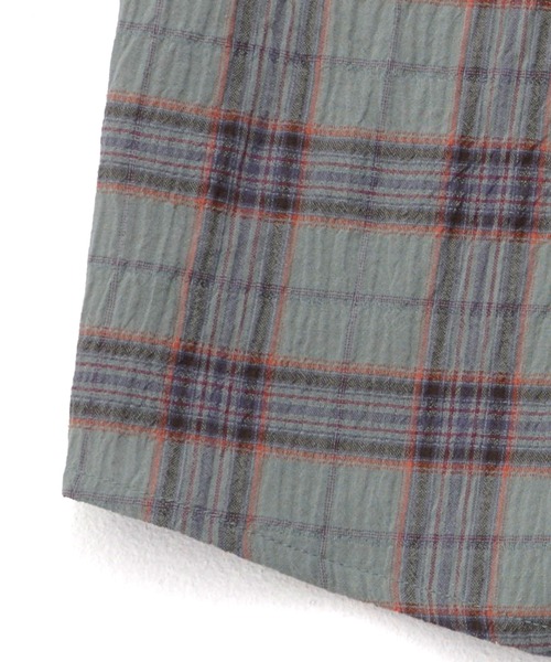 Arnold Palmer（アーノルドパーマー）の「スキッパー チェック 7分袖 ブラウス（シャツ/ブラウス・レディース・アイボリー/モスグリーン/ネイビー・S/M/L）」の12枚目の写真