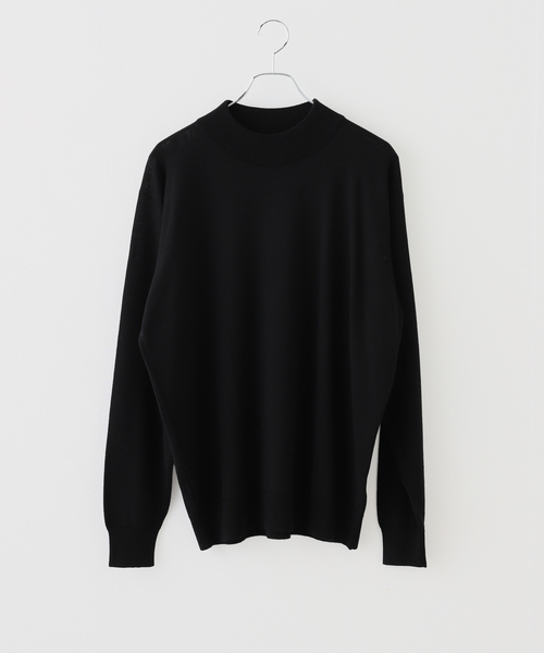 JOHN SMEDLEY(ジョンスメドレー)の「JOHN SMEDLEY (ジョンスメドレー) A4546 MOCK NECK 24G(ニット/セーター・メンズ・チャコールグレー/ライトグレー/ブラック/ベージュ・MEDIUM/LARGE)」の2枚目の写真