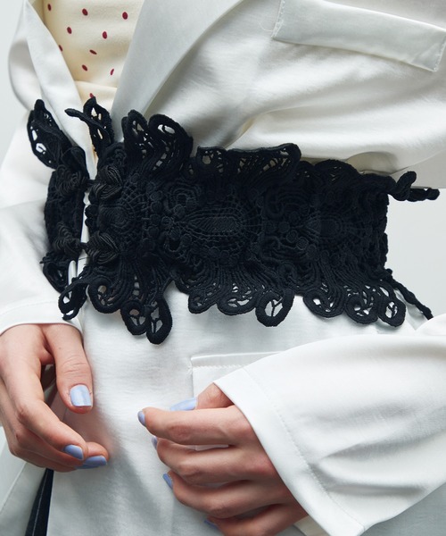 uyu.（ウユ）の「レースコルセットベルト/（ベルト・レディース・ホワイト/ブラック・FREE）」の8枚目の写真