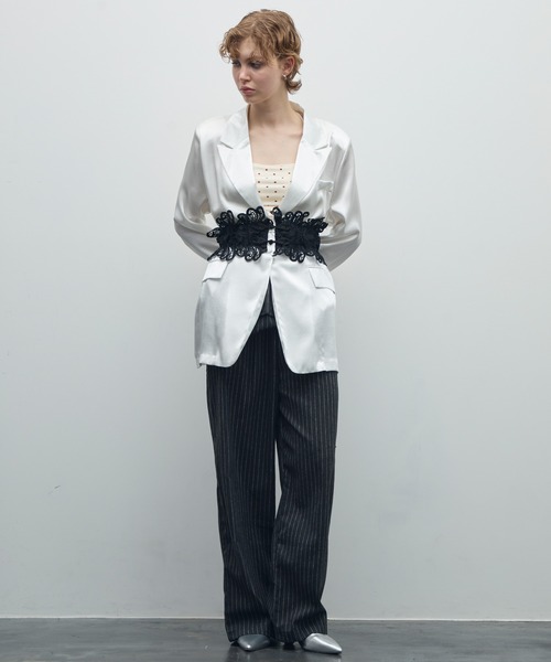 uyu.（ウユ）の「レースコルセットベルト/（ベルト・レディース・ホワイト/ブラック・FREE）」の6枚目の写真