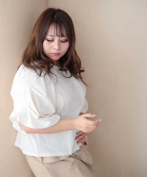Ruwan yu（ルワンユー）の「シアーシフォンブラウス【大きいサイズ対応】（シャツ/ブラウス・レディース・ホワイト・4L/3L/LL/L）」の12枚目の写真