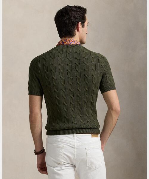 POLO RALPH LAUREN(ポロ ラルフ ローレン)の「ケーブルニット コットン セーター(ニット/セーター・メンズ・グリーン・XS/S/M/L)」の4枚目の写真