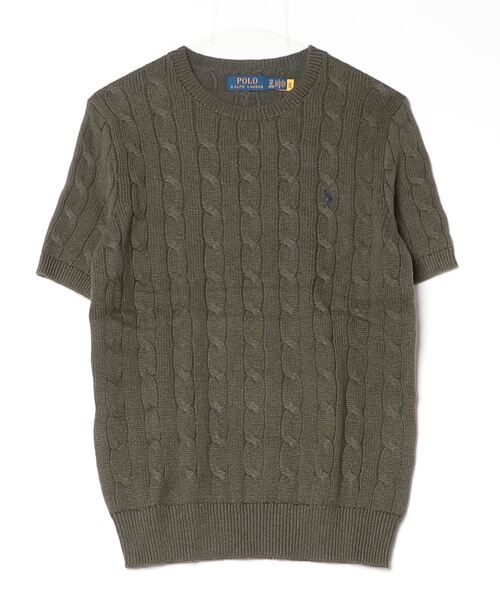 POLO RALPH LAUREN(ポロ ラルフ ローレン)の「ケーブルニット コットン セーター(ニット/セーター・メンズ・グリーン・XS/S/M/L)」の6枚目の写真