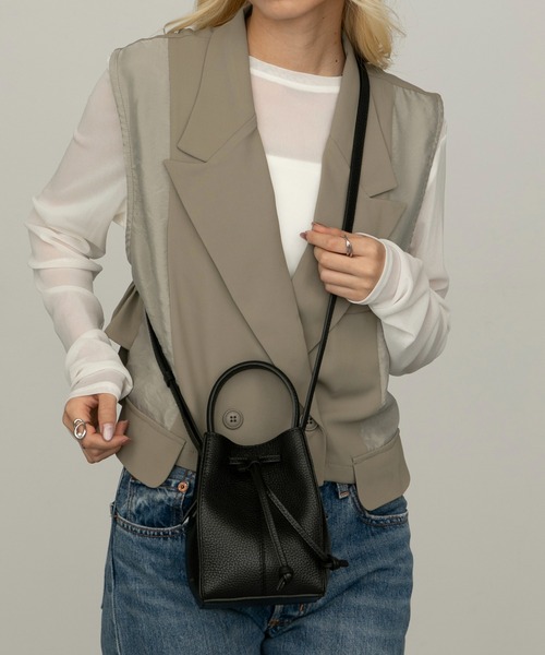 LORISTELLA(ロリステッラ)の「【LORISTELLA】2WAYショルダーミニバッグ ハンドバッグ NOEMI 2905(ショルダーバッグ・レディース・ライトグレー/ライトグリーン/ブラック・FREE)」の6枚目の写真
