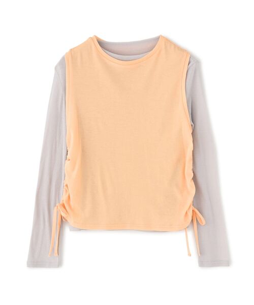 tシャツ ドロストタンクシアーカットソーセット 「低身長・小柄女性」 レディース セール】ドロストタンクシアーカットソーセット 【低身長・小柄