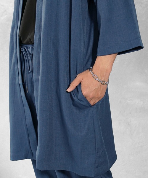 MinoriTY（マイノリティ）の「【MinoriTY】接触冷感テックリネンカーディガンセットアップ ロングカーディガン テーパードパンツ（セットアップ・メンズ・ブラウン/ブルー/ブラック/チャコール・M/S/L）」の20枚目の写真