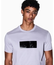 【A|X アルマーニ エクスチェンジ】シャイニーボックスロゴ 半袖クルーネックTシャツ/REGULAR