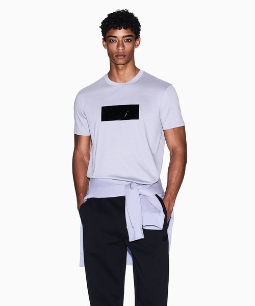 ARMANI EXCHANGE（アルマーニエクスチェンジ）の「【A|X アルマーニ エクスチェンジ】シャイニーボックスロゴ 半袖クルーネックTシャツ/REGULAR（Tシャツ/カットソー・メンズ・ホワイト/ライラック/ブラック・LARGE/MEDIUM/SMALL/X-LARGE/X-SMALL/XX-LARGE）」の8枚目の写真