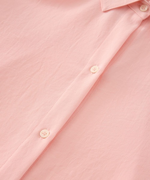 BARNYARDSTORM（バンヤードストーム）の「BARNYARDSTORM / ワイドシルエットポプリンシャツ / ハンドウォッシャブル 【JAPAN FABRIC】【『ネルソンさん』YouTubeご紹介アイテム】（シャツ/ブラウス・レディース・ホワイト/イエロー/ピンク/グリーン/ブラウン/ライトブルー/チャコールグレー/カーキ・L/M/S）」の15枚目の写真