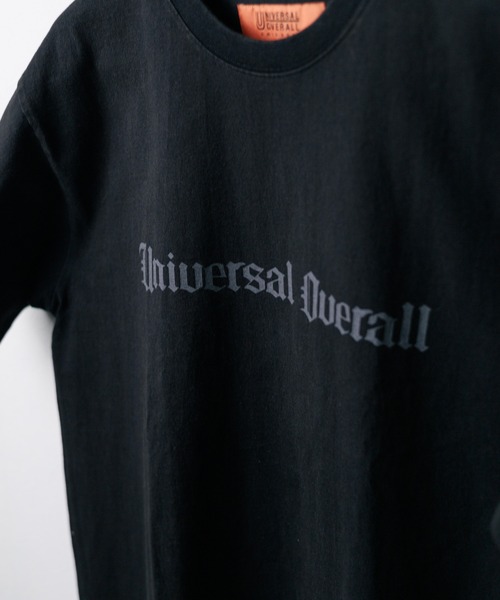 UNIVERSAL OVERALL(ユニバーサルオーバーオール)の「【72】【UNIVERSAL OVERALL】Logo Pigment TEE(Tシャツ/カットソー・レディース・ブラック/ブラック×ブラック・MEDIUM/LARGE/X-LARGE)」の6枚目の写真