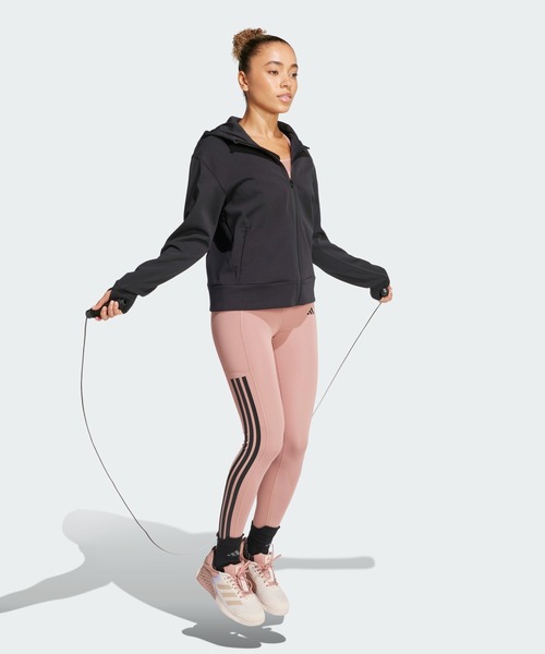 adidas（アディダス）の「Designed 4 Training フルジップ フーデッドスウェットシャツ / アディダス adidas（パーカー・レディース・ブラック・SMALL/XX-LARGE/LARGE/MEDIUM/X-LARGE）」の6枚目の写真