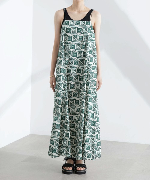 sara mallika（サラ マリカ）の「Sara mallika/COTTON POPLIN CAMI DRESS（ワンピース・レディース・グリーン・M）」の4枚目の写真