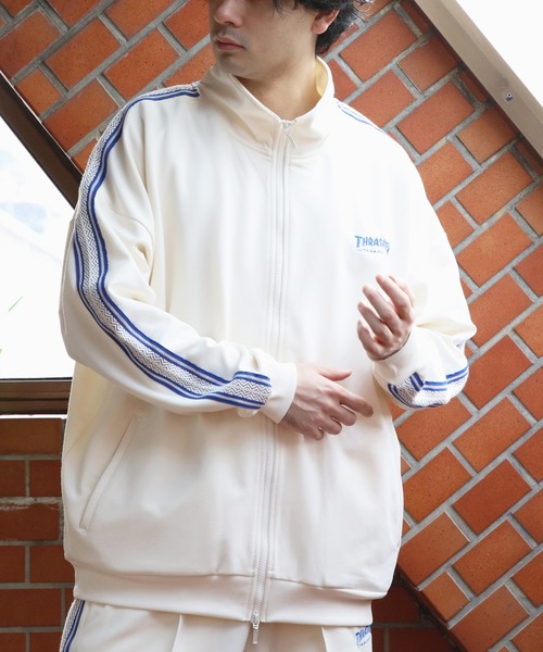 THRASHER（スラッシャー）の「THRASHER ジャージライントラックジャケット（ジャージ・メンズ・ブラック/オフホワイト/ベージュ・MEDIUM/LARGE/X-LARGE）」の8枚目の写真