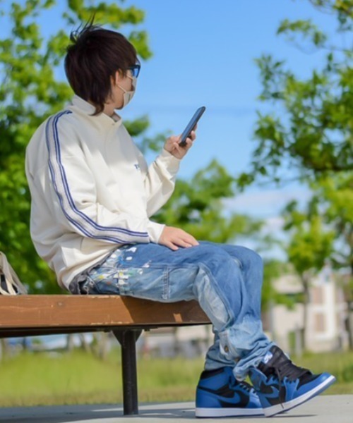 THRASHER（スラッシャー）の「THRASHER ジャージライントラックジャケット（ジャージ・メンズ・ブラック/オフホワイト/ベージュ・MEDIUM/LARGE/X-LARGE）」の4枚目の写真