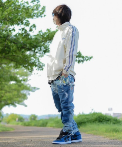 THRASHER（スラッシャー）の「THRASHER ジャージライントラックジャケット（ジャージ・メンズ・ブラック/オフホワイト/ベージュ・MEDIUM/LARGE/X-LARGE）」の5枚目の写真