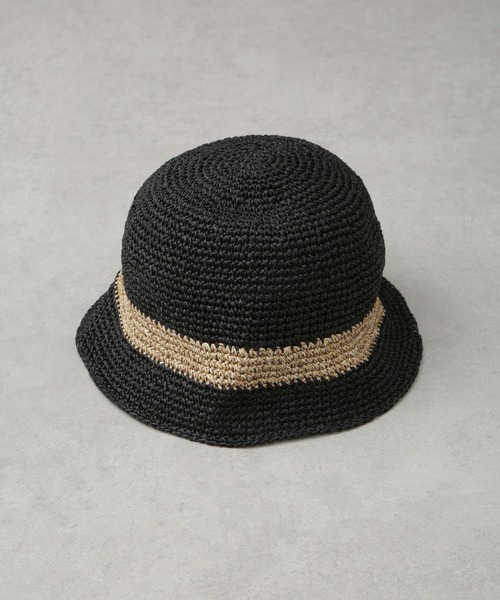 RACAL Paper Fiber Knit Tulip Hat ブラック RACAL（ラカル）の「Paper Fiber Knit Tulip Hat / ペーパー繊維