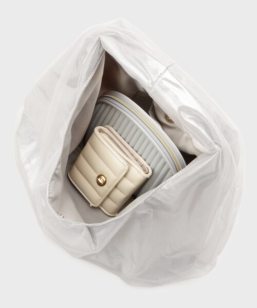 OPAQUE.CLIP（オペークドットクリップ）の「チュールレイヤードミドルショルダーバッグ（ショルダーバッグ・レディース・ピンク系/ブラック/シルバー・00）」の19枚目の写真