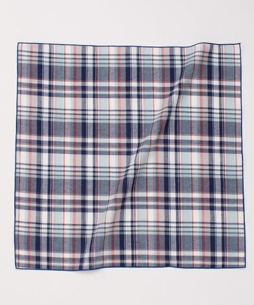 GEORGE'S（ジョージズ）の「マドラスチェック ランチクロス（ハンカチ/ハンドタオル・レディース・ピンク系その他/ブラウン・FREE）」の2枚目の写真