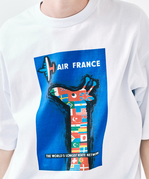 Savignac(サヴィニャック)の「SAVIGNAC サヴィニャック別注 French Company プリントTシャツ 1(Tシャツ/カットソー・メンズ・ブルー系その他/ホワイト系その他/ホワイト×ホワイト/アイボリー/ブラック系その他/ホワイト/ブラック/グリーン・X-LARGE/LARGE/MEDIUM)」の1枚目の写真