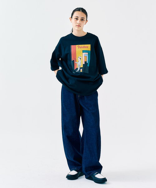 Savignac(サヴィニャック)の「SAVIGNAC サヴィニャック別注 French Company プリントTシャツ 1(Tシャツ/カットソー・メンズ・ブルー系その他/ホワイト系その他/ホワイト×ホワイト/アイボリー/ブラック系その他/ホワイト/ブラック/グリーン・X-LARGE/LARGE/MEDIUM)」の9枚目の写真