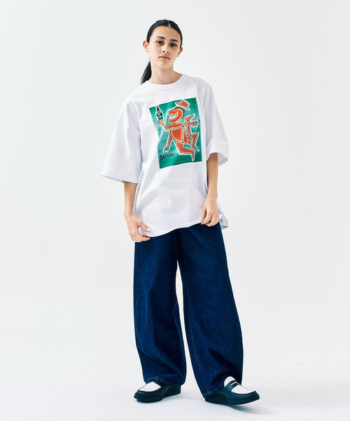 Savignac(サヴィニャック)の「SAVIGNAC サヴィニャック別注 French Company プリントTシャツ 1(Tシャツ/カットソー・メンズ・ブルー系その他/ホワイト系その他/ホワイト×ホワイト/アイボリー/ブラック系その他/ホワイト/ブラック/グリーン・X-LARGE/LARGE/MEDIUM)」の11枚目の写真