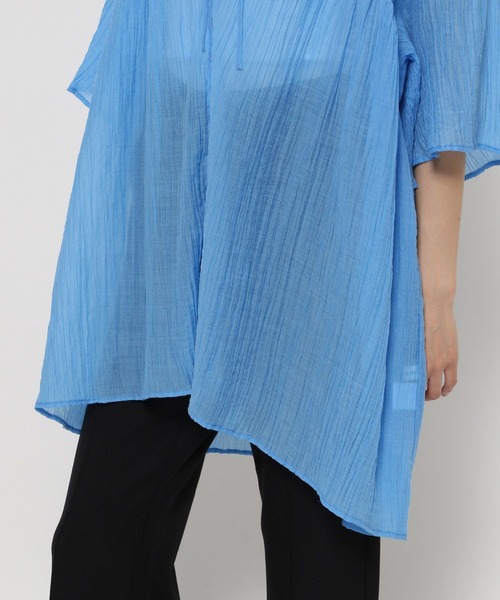 LEPSIM（レプシィム）の「2WAYギャザーチュニックワンピースSS　329950（チュニック・レディース・ブラック/オフホワイト/グリーン系その他/ブルー/ライトパープル・FREE）」の10枚目の写真