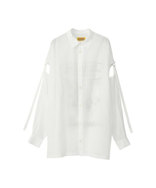 HYSTERIC GLAMOUR（ヒステリックグラマー）の「SHOCKING BAD GIRL スリットスリーブシャツ（シャツ/ブラウス・レディース・ブラック/カーキ/ホワイト・FREE）」の4枚目の写真