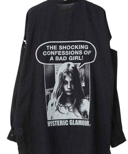 HYSTERIC GLAMOUR（ヒステリックグラマー）の「SHOCKING BAD GIRL スリットスリーブシャツ（シャツ/ブラウス・レディース・ブラック/カーキ/ホワイト・FREE）」の17枚目の写真